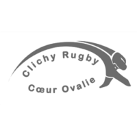 Logo Clichy Rugby Coeur Ovalie Gris
